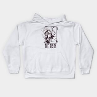 THE BISON (WHITE BG) Kids Hoodie